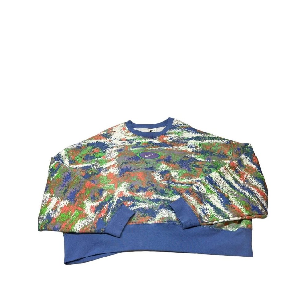 Nike Women's Sportswear Gel Revival Fleece Crew Sweatshirt Multi-Color SIZE M